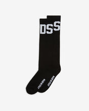 Load image into Gallery viewer, Mid Calf Band Logo Socks | Men Socks Black | GCDS Spring/Summer 2023
