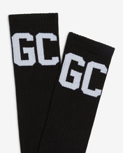 Load image into Gallery viewer, Mid Calf Band Logo Socks | Men Socks Black | GCDS Spring/Summer 2023
