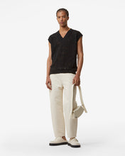 Load image into Gallery viewer, Gcds Monogram Macramè Gilet | Men Knitwear Black | GCDS Spring/Summer 2023
