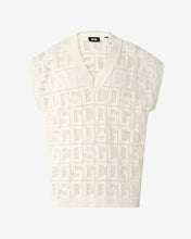 Load image into Gallery viewer, Gcds Monogram Macramè Gilet | Men Knitwear Off White | GCDS Spring/Summer 2023
