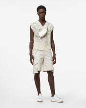 Load image into Gallery viewer, Gcds Monogram Macramè Gilet | Men Knitwear Off White | GCDS Spring/Summer 2023
