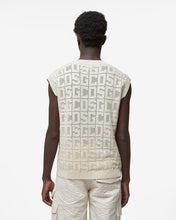 Load image into Gallery viewer, Gcds Monogram Macramè Gilet | Men Knitwear Off White | GCDS Spring/Summer 2023
