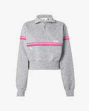 Load image into Gallery viewer, Gcds Bliss Half Zip Sweatshirt | Women Hoodie Grey | GCDS Spring/Summer 2023
