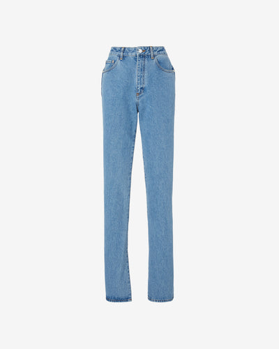 Bling Denim Trousers | Women Trousers New Light Blue | GCDS Spring/Summer 2023