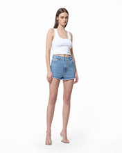 Load image into Gallery viewer, Gcds Bling Denim Shorts | Women Trousers New Light Blue | GCDS Spring/Summer 2023
