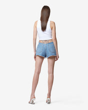 Load image into Gallery viewer, Gcds Bling Denim Shorts | Women Trousers New Light Blue | GCDS Spring/Summer 2023

