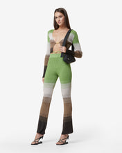 Load image into Gallery viewer, Lurex Degradé Mini Cardigan | Women Knitwear Military Green | GCDS Spring/Summer 2023
