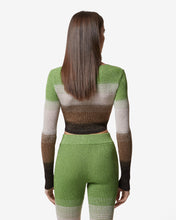 Load image into Gallery viewer, Lurex Degradé Mini Cardigan | Women Knitwear Military Green | GCDS Spring/Summer 2023
