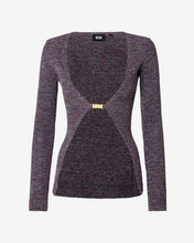 Load image into Gallery viewer, Lurex Melange Logo Clip Cardigan | Women Knitwear Multicolor | GCDS Spring/Summer 2023
