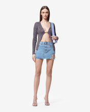 Load image into Gallery viewer, Lurex Melange Logo Clip Cardigan | Women Knitwear Multicolor | GCDS Spring/Summer 2023
