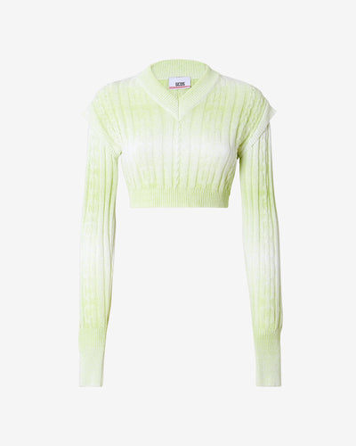 Gcds Braids Crop Top | Women Knitwear Lime | GCDS Spring/Summer 2023