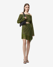 Load image into Gallery viewer, Gcds Monogram Macramé Sweater | Women Knitwear Military Green | GCDS Spring/Summer 2023

