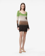 Load image into Gallery viewer, Lurex Degradé Mini Dress | Women Dress Military Green | GCDS Spring/Summer 2023
