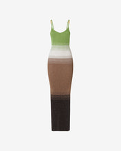 Load image into Gallery viewer, Lurex Degradé Tank Long Dress | Women Dress Military Green | GCDS Spring/Summer 2023
