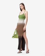 Load image into Gallery viewer, Lurex Degradé Tank Long Dress | Women Dress Military Green | GCDS Spring/Summer 2023
