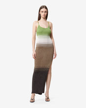 Load image into Gallery viewer, Lurex Degradé Tank Long Dress | Women Dress Military Green | GCDS Spring/Summer 2023
