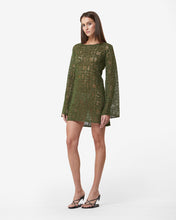 Load image into Gallery viewer, Gcds Monogram Macramé Dress | Women Dress Military Green | GCDS Spring/Summer 2023
