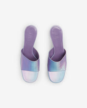Load image into Gallery viewer, Holographics Platform Sandals | Women Shoes Silver/Lilac | GCDS Spring/Summer 2023
