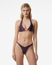 Load image into Gallery viewer, Metallic Logo Clip Slip | Women Swimwear Violet | GCDS Spring/Summer 2023
