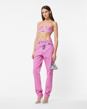 Load image into Gallery viewer, Ribbed Denim Bra | Women Tops Pink | GCDS Spring/Summer 2023
