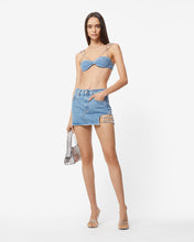 Load image into Gallery viewer, Gcds Bling Denim Bra | Women Tops New Light Blue | GCDS Spring/Summer 2023
